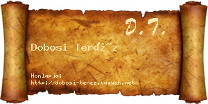 Dobosi Teréz névjegykártya