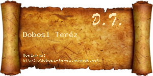 Dobosi Teréz névjegykártya