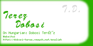 terez dobosi business card